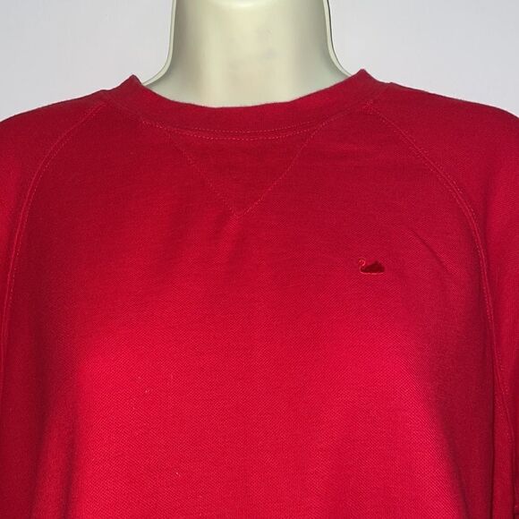 Vtg 80s Gloria Vanderbilt red cotton knit long sleeved top - Picture 2 of 9